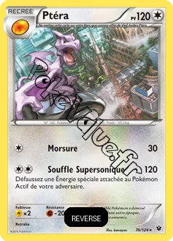 Carte Pokémon Aerodactyl  Reverse n°76 de la série Impact des destins