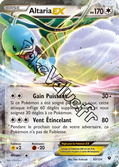 Carte Pokémon Altaria EX  n°83 de la série Impact des destins