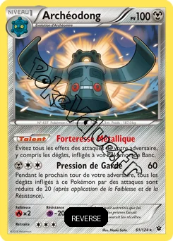 Carte Pokémon Archéodong  Reverse n°61 de la série Impact des destins
