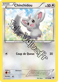 Carte Pokémon Chinchidou  n°87 de la série Impact des destins