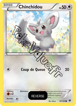 Carte Pokémon Chinchidou  Reverse n°87 de la série Impact des destins