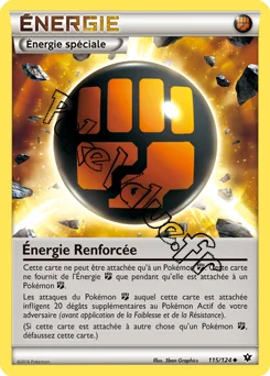 Carte Pokémon Énergie Renforcée n°115 de la série Impact des destins