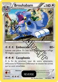 Carte Pokémon Exploud  Reverse n°82 de la série Impact des destins