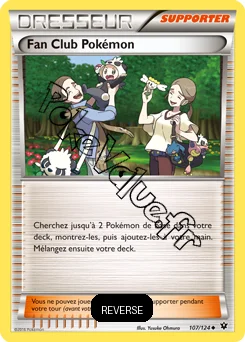 Carte Pokémon Fan Club Pokémon Reverse n°107 de la série Impact des destins
