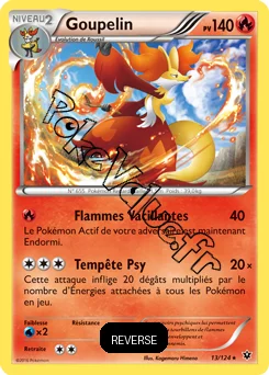 Carte Pokémon Goupelin  Reverse n°13 de la série Impact des destins