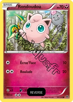 Carte Pokémon Jigglypuff  Reverse n°65 de la série Impact des destins
