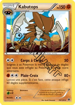 Carte Pokémon Kabutops  n°39 de la série Impact des destins