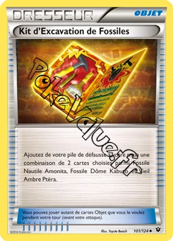 Carte Pokémon Kit d'Excavation de Fossiles n°101 de la série Impact des destins