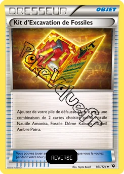 Carte Pokémon Kit d'Excavation de Fossiles Reverse n°101 de la série Impact des destins