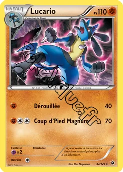 Carte Pokémon Lucario  n°47 de la série Impact des destins