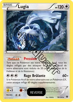 Carte Pokémon Lugia  Reverse n°78 de la série Impact des destins