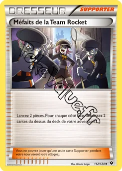Carte Pokémon Méfaits de la Team Rocket n°112 de la série Impact des destins