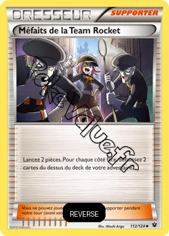 Carte Pokémon Méfaits de la Team Rocket Reverse n°112 de la série Impact des destins