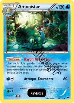Carte Pokémon Omastar  Reverse n°18 de la série Impact des destins