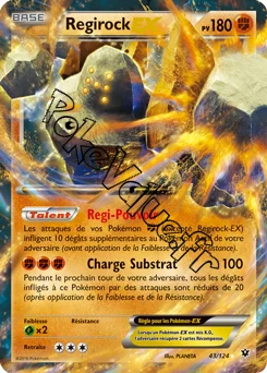 Carte Pokémon Regirock EX  n°43 de la série Impact des destins