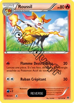 Carte Pokémon Roussil  Reverse n°12 de la série Impact des destins