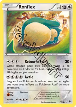Carte Pokémon Snorlax  n°77 de la série Impact des destins