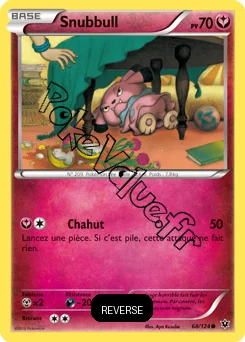 Carte Pokémon Snubbull  Reverse n°68 de la série Impact des destins