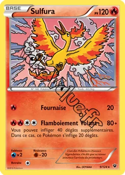 Carte Pokémon Sulfura  n°9 de la série Impact des destins