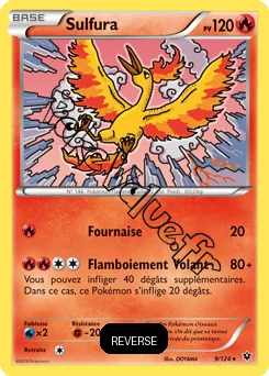 Carte Pokémon Sulfura  Reverse n°9 de la série Impact des destins