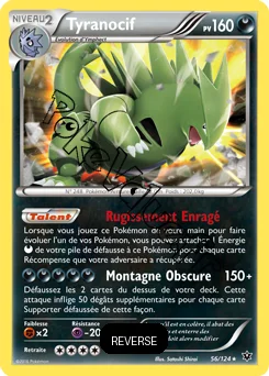 Carte Pokémon Tyranitar  Reverse n°56 de la série Impact des destins