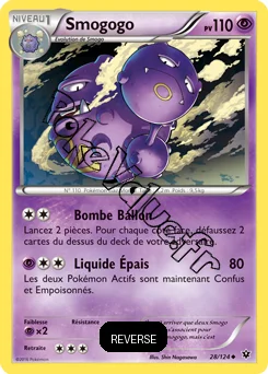 Carte Pokémon Weezing  Reverse n°28 de la série Impact des destins