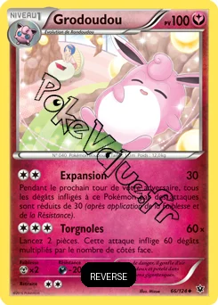 Carte Pokémon Wigglytuff  Reverse n°66 de la série Impact des destins
