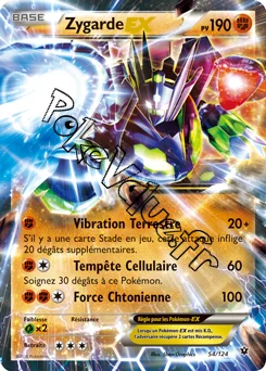 Carte Pokémon Zygarde EX  n°54 de la série Impact des destins