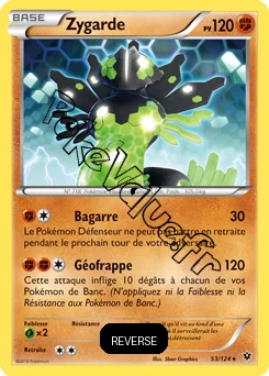 Carte Pokémon Zygarde  Reverse n°53 de la série Impact des destins