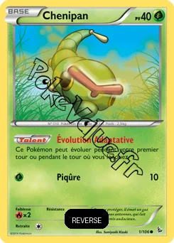Carte Pokémon Nuzleaf  Reverse n°6 de la série Étincelles