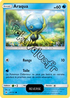 Carte Pokémon Araqua Reverse n°32 de la série Lumière Interdite