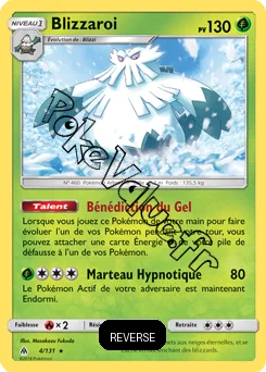 Carte Pokémon Blizzaroi Reverse n°4 de la série Lumière Interdite