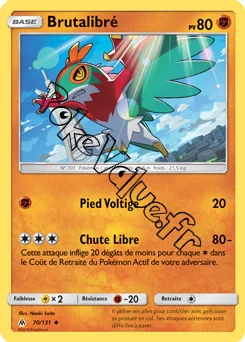 Carte Pokémon Brutalibré n°70 de la série Lumière Interdite