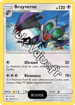 Carte Pokémon Bruyverne Reverse n°101 de la série Lumière Interdite