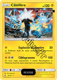 Carte Pokémon Câblifère Reverse n°39 de la série Lumière Interdite