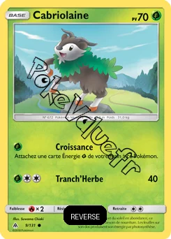 Carte Pokémon Cabriolaine Reverse n°9 de la série Lumière Interdite