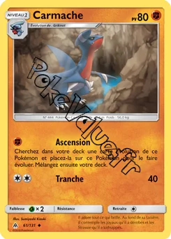 Carte Pokémon Carmache  n°61 de la série Lumière Interdite