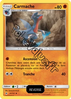 Carte Pokémon Carmache  Reverse n°61 de la série Lumière Interdite