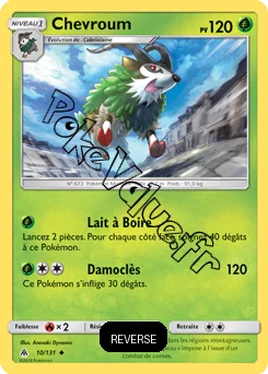 Carte Pokémon Chevroum Reverse n°10 de la série Lumière Interdite