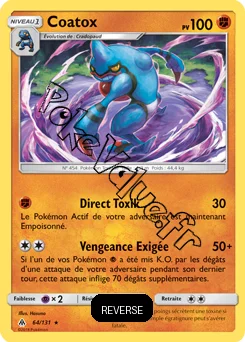 Carte Pokémon Coatox Reverse n°64 de la série Lumière Interdite