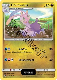 Carte Pokémon Colimucus Reverse n°93 de la série Lumière Interdite