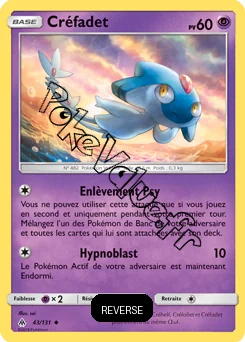 Carte Pokémon Créfadet Reverse n°43 de la série Lumière Interdite