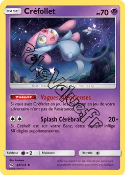 Carte Pokémon Créfollet n°42 de la série Lumière Interdite