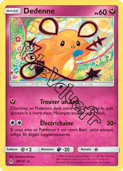 Carte Pokémon Dedenne  n°88 de la série Lumière Interdite