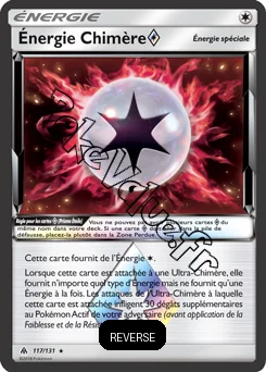 Carte Pokémon Énergie Chimère Reverse n°117 de la série Lumière Interdite
