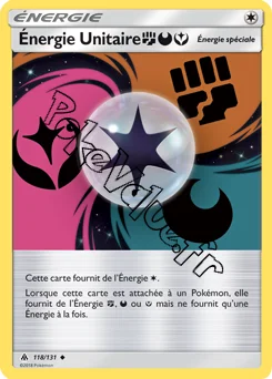 Carte Pokémon Énergie Unitaire n°118 de la série Lumière Interdite