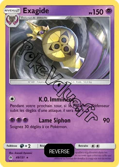 Carte Pokémon Exagide Reverse n°49 de la série Lumière Interdite