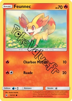 Carte Pokémon Feunnec  n°15 de la série Lumière Interdite