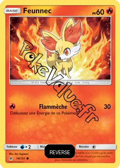 Carte Pokémon Feunnec Reverse n°14 de la série Lumière Interdite