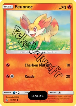 Carte Pokémon Feunnec  Reverse n°15 de la série Lumière Interdite